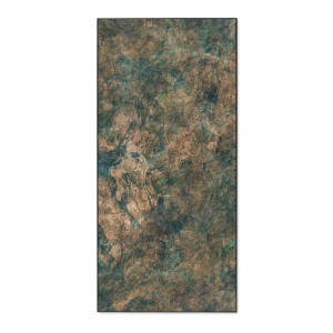 Banjado Magnettafel 37x78cm, schwarz, Kupfer Patina Motiv. Magnetwand für Notizen mit 4 Magneten.