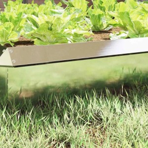 vidaXL Schneckenzaun Silber 50 x 3,5 x 25 cm Edelstahl 874849