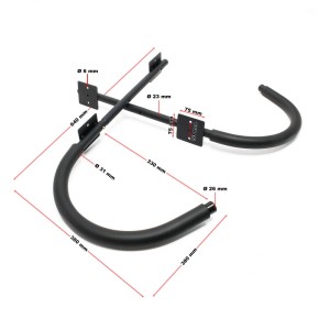 Wiltec Wandhalterung für Kajak/SUP, Stahl, max. 45 kg Traglast, zur Wandmontage
