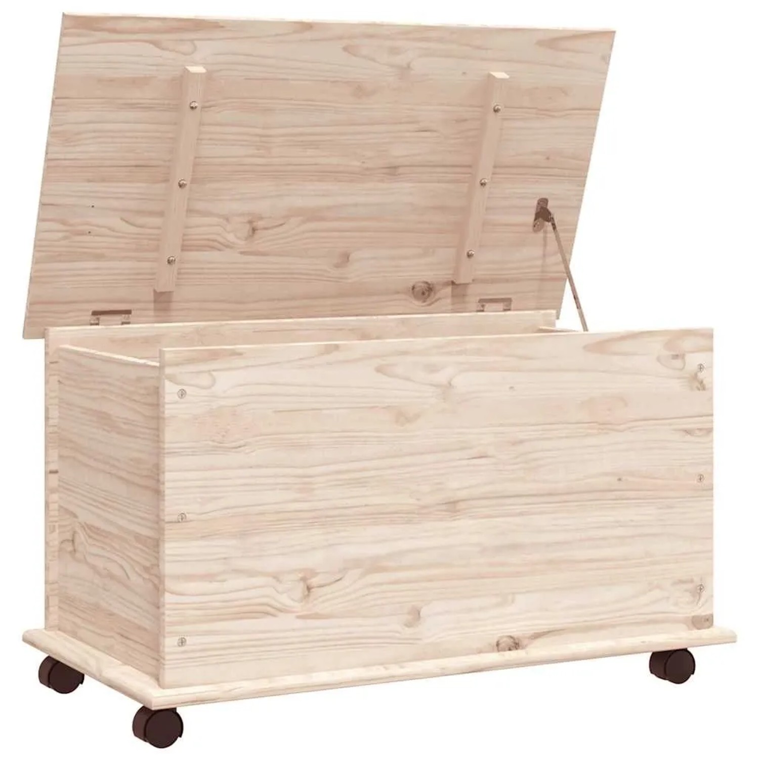 vidaXL Truhe mit Rollen ALTA 73x39,5x43 cm Massivholz Kiefer 353927