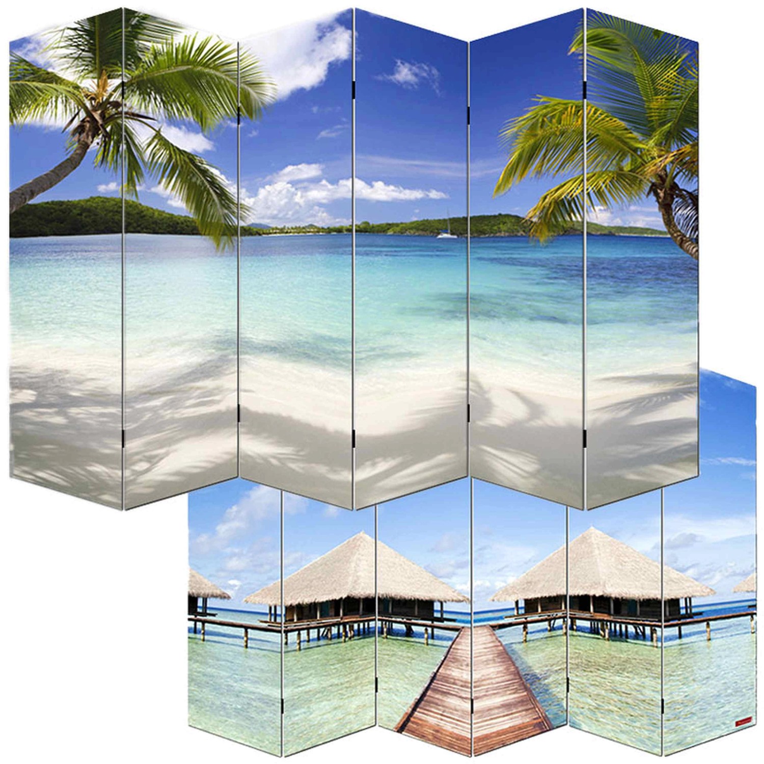 MCW Foto-Paravent Bagheria 180x240cm Strand günstig online kaufen