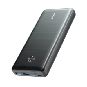 Anker Powerbank 26K mit 26.000 mAh und 87 W, Akku für Laptop und Smartphone.