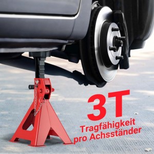 Wiltec 2X Unterstellbock Höhenverstellbar 29-425Cm Stützbocke Je 3T Arbeitsbock
