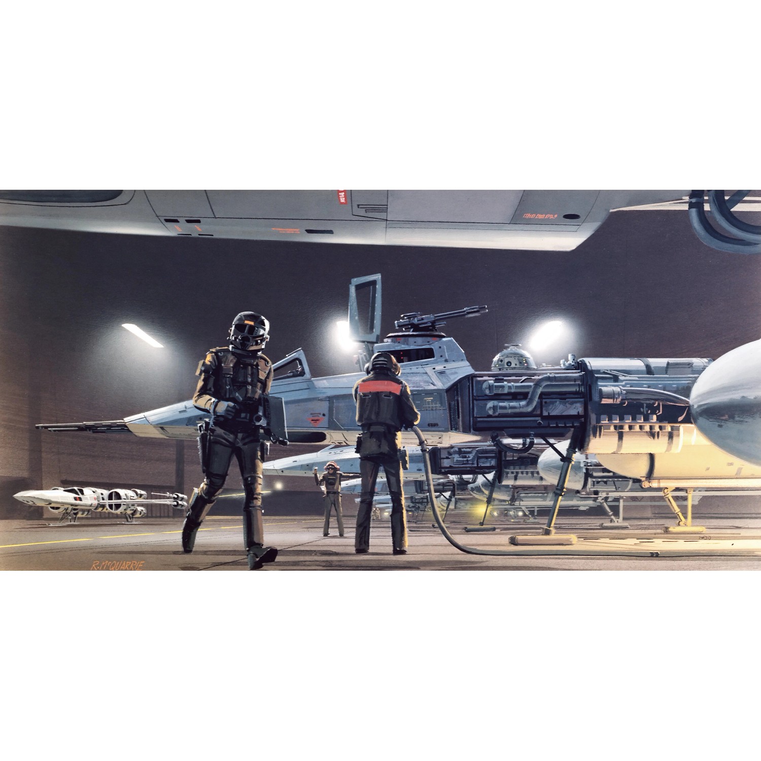 Komar Fototapete Vlies Star Wars Classic RMQ Yavin Hangar  500 x 250 cm
