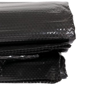 Schwarze MCW Pool Abdeckung 3x2m, 400µm, rechteckig, aus PE-Folie.