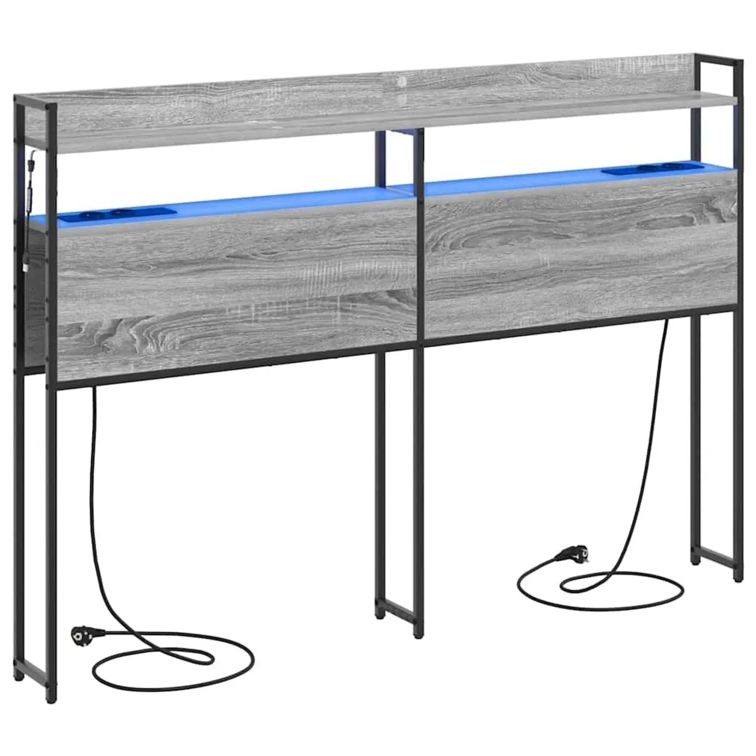vidaXL Aufbewahrungskopfteil Grau Sonoma 150 cm Holzwerkstoff 859703