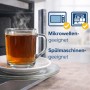 BigDean 6 Teegläser Set Teegläser Mit Henkel 230 ml Latte Macchiato Gläser_5