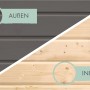 Karibu Gartenhaus Tessin 2: Holzfassade außen terragrau lackiert, innen naturbelassen.