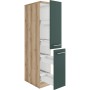 OPTIFIT Savona405 Apothekerschrank, 30 cm, Steingrün, mit Auszügen und Edelstahlgriffen.