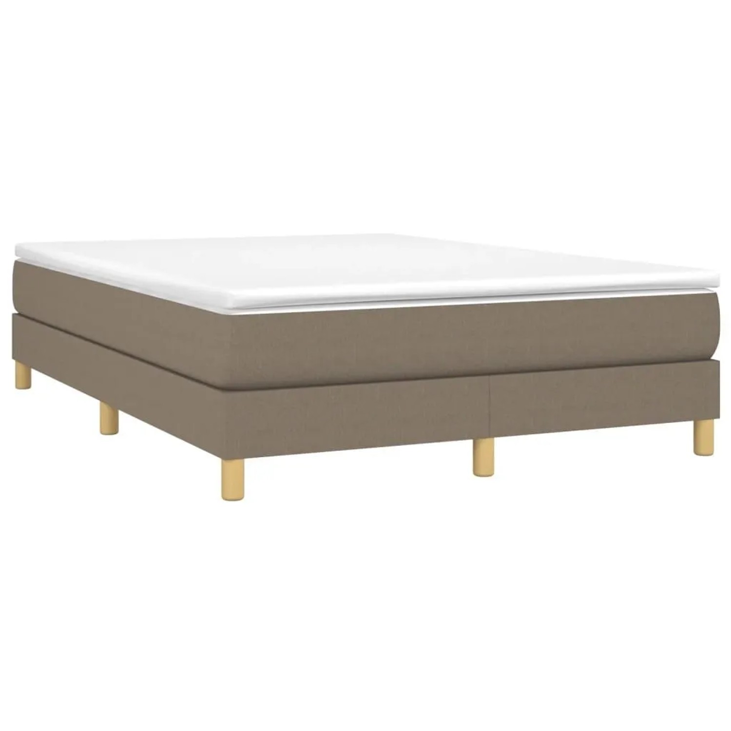 vidaXL Boxspringbett mit Matratze Taupe 140x190 cm Stoff 3144171 günstig online kaufen