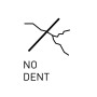 Symbol: Dellenfrei. Der Curver Mülleimer ist resistent gegen Dellen.