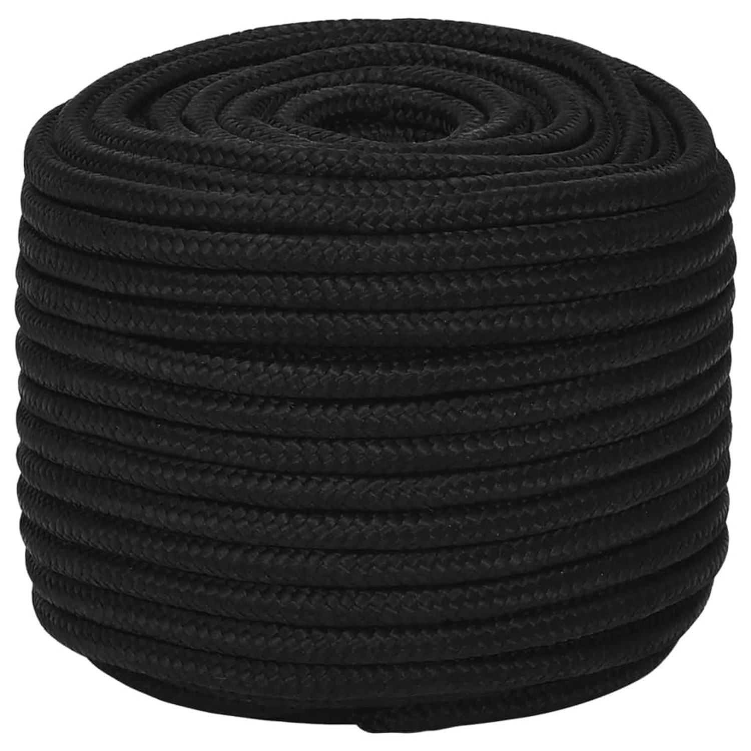 vidaXL Arbeitsseil Schwarz 12 mm 25 m Polyester 152826