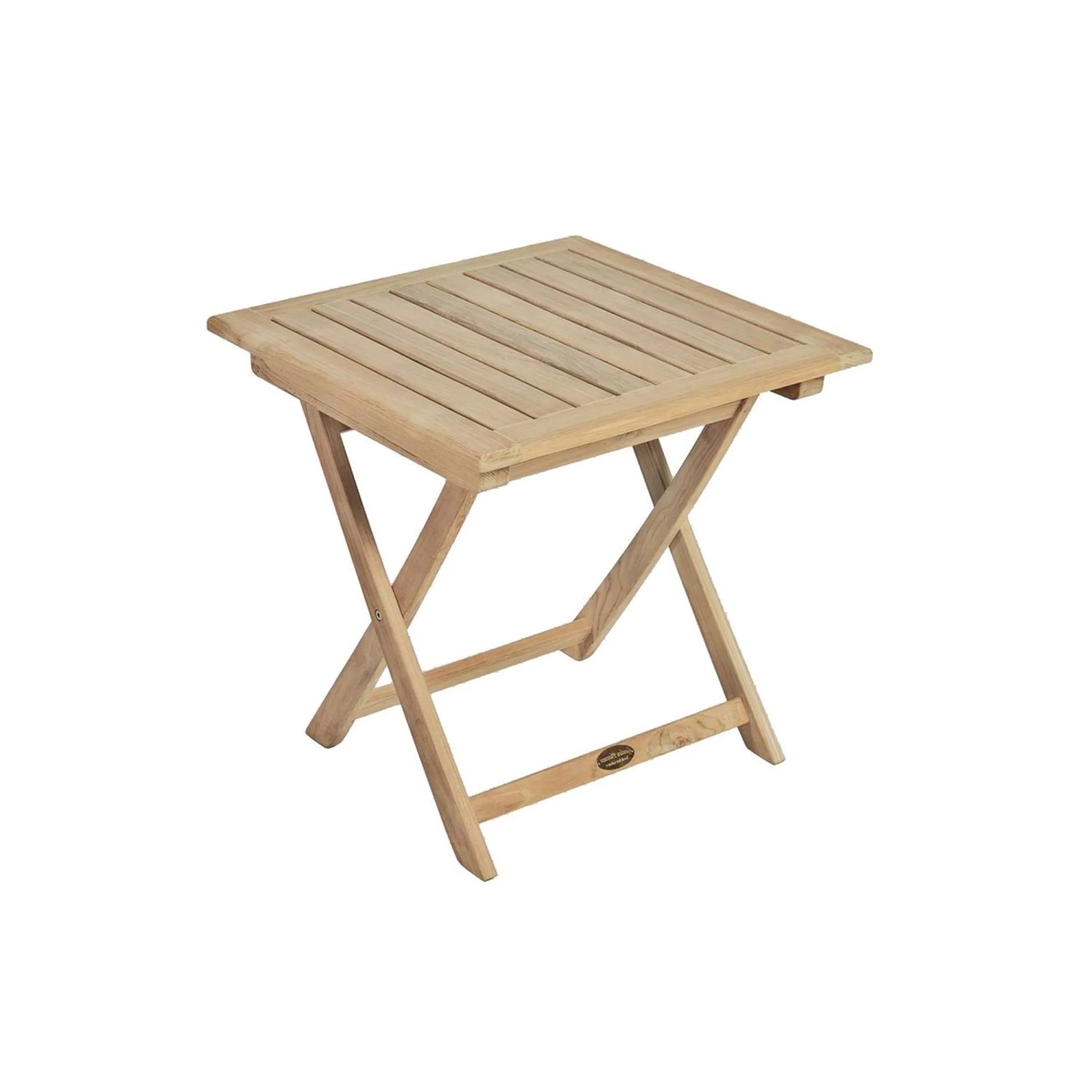 DELUKE Beistelltisch LEO Quadratisch Teak Natur 50x50x50cm Couchtisch Sofatisch Abstelltisch
