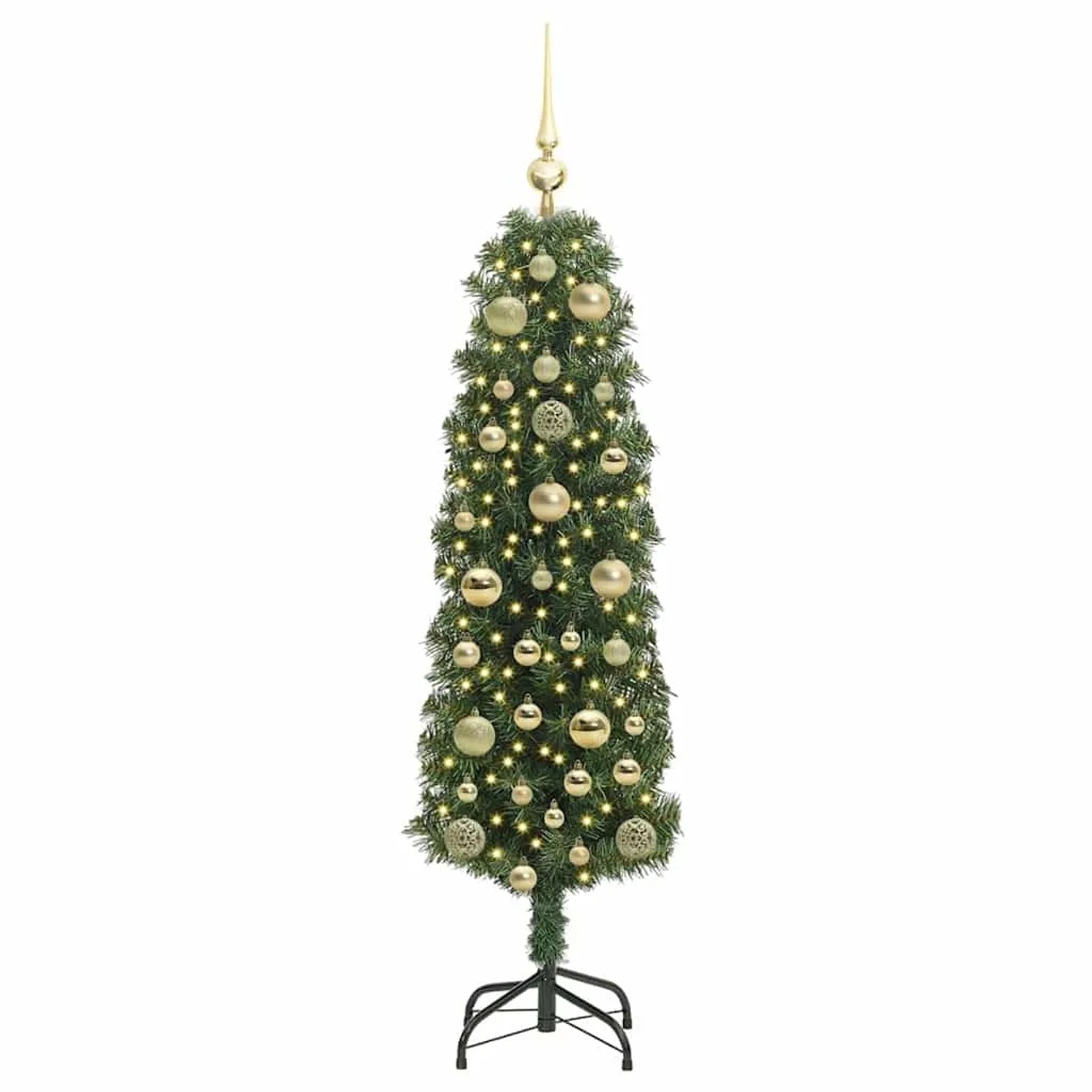 vidaXL Künstlicher Weihnachtsbaum mit 150 LEDs mit Ständer Grün 150 cm 3394934