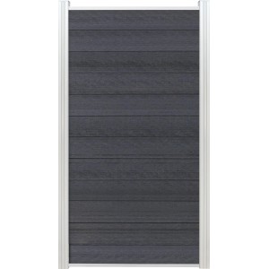 T & J Ecosteck Start/Abschluss für Schmalelement in Silber, Zubehör für Zaunbau.