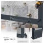 Anthrazit Tectake Fliegengittertür mit Aluminiumrahmen und Fiberglasnetz. Schützt vor Insekten. Wetter- & UV-beständig.