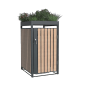 Westmann Mülltonnenbox Planta, anthrazit/holzfarben, mit Pflanzdach für 1x 240 l Tonne.