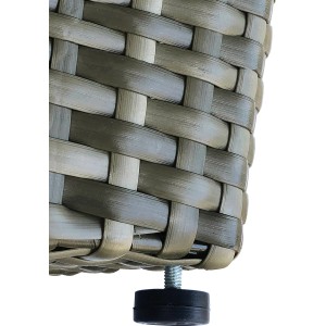 Detailaufnahme Pflanzsäule Shadow, 60cm hoch, Polyrattan-Flechtoptik mit Stellfuß.
