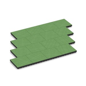 WARCO Fallschutzplatten, lindgrün, 50x50x7 cm, Gummigranulat für Spielplatz oder Garten.