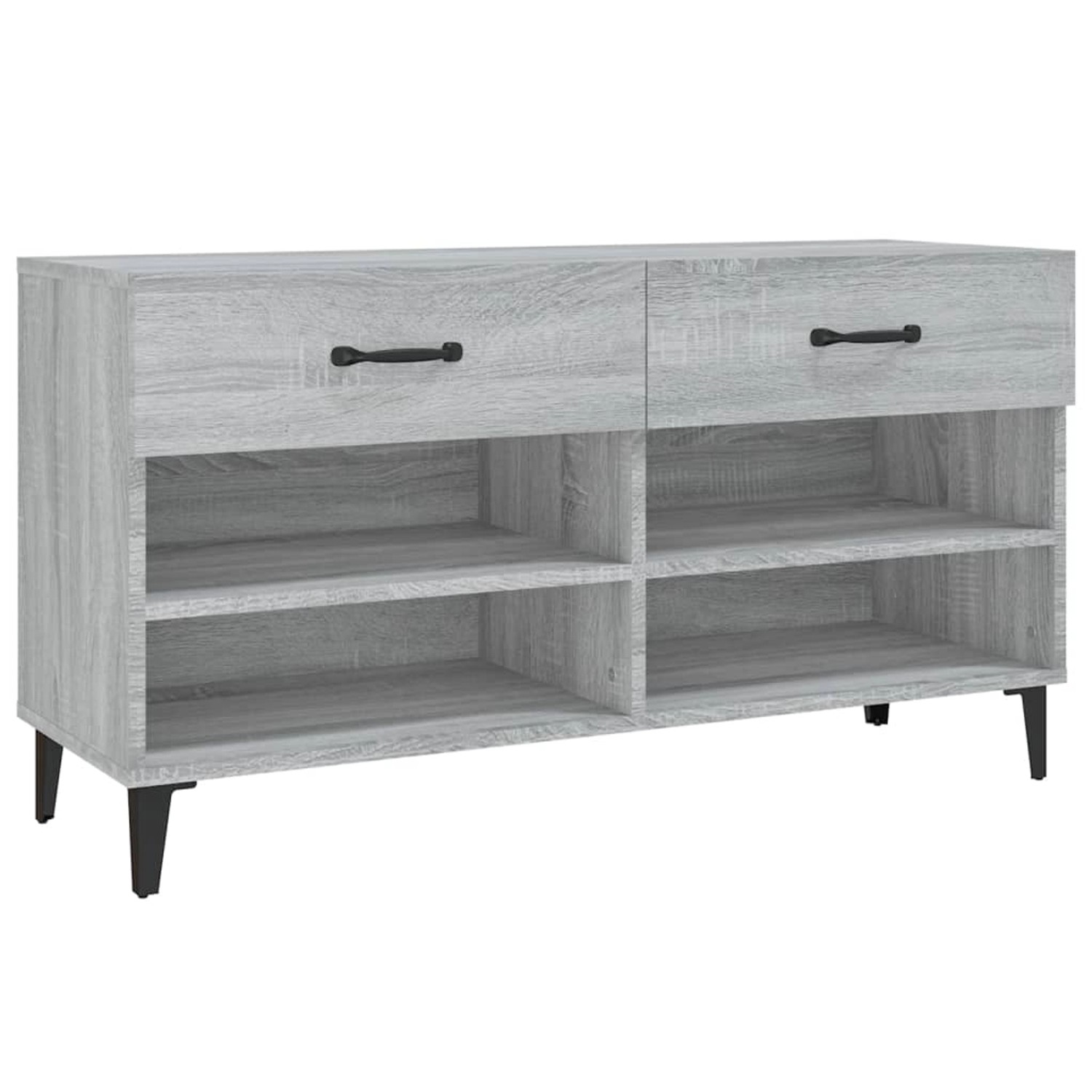 vidaXL Schuhschrank Grau Sonoma 102x35x55 cm Holzwerkstoff 817571 günstig online kaufen