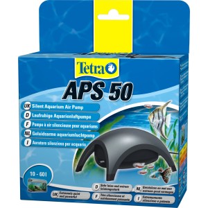 Tetra APS 50 Aquarienluftpumpe, schwarz, für Aquarien von 10-60l. Leise und zuverlässig.