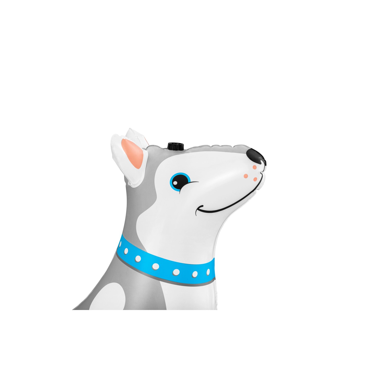 Bestway Wassersprinkler Happy Husky, aufblasbarer Husky für Kinder ab 2 Jahren.