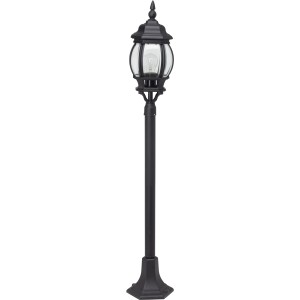 Schwarze Brilliant Außenstandleuchte Istria, 112 cm hoch, für Garten und Hof.