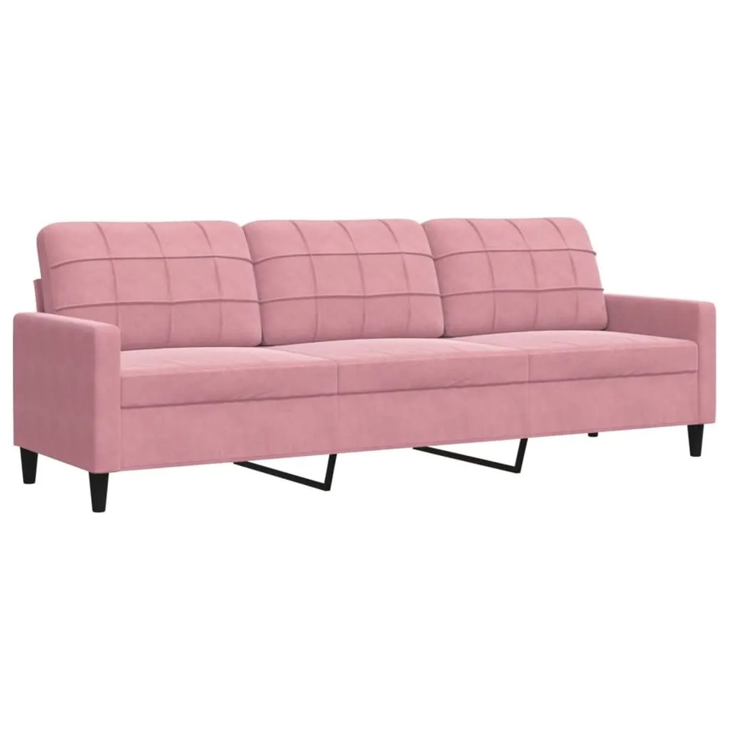 vidaXL 3-Sitzer-Sofa Rosa 210 cm Samt 4007647 günstig online kaufen