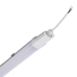 Weiße 120cm LED Feuchtraumleuchte, 18W, 1900lm, 4000K, IP65, IK08.