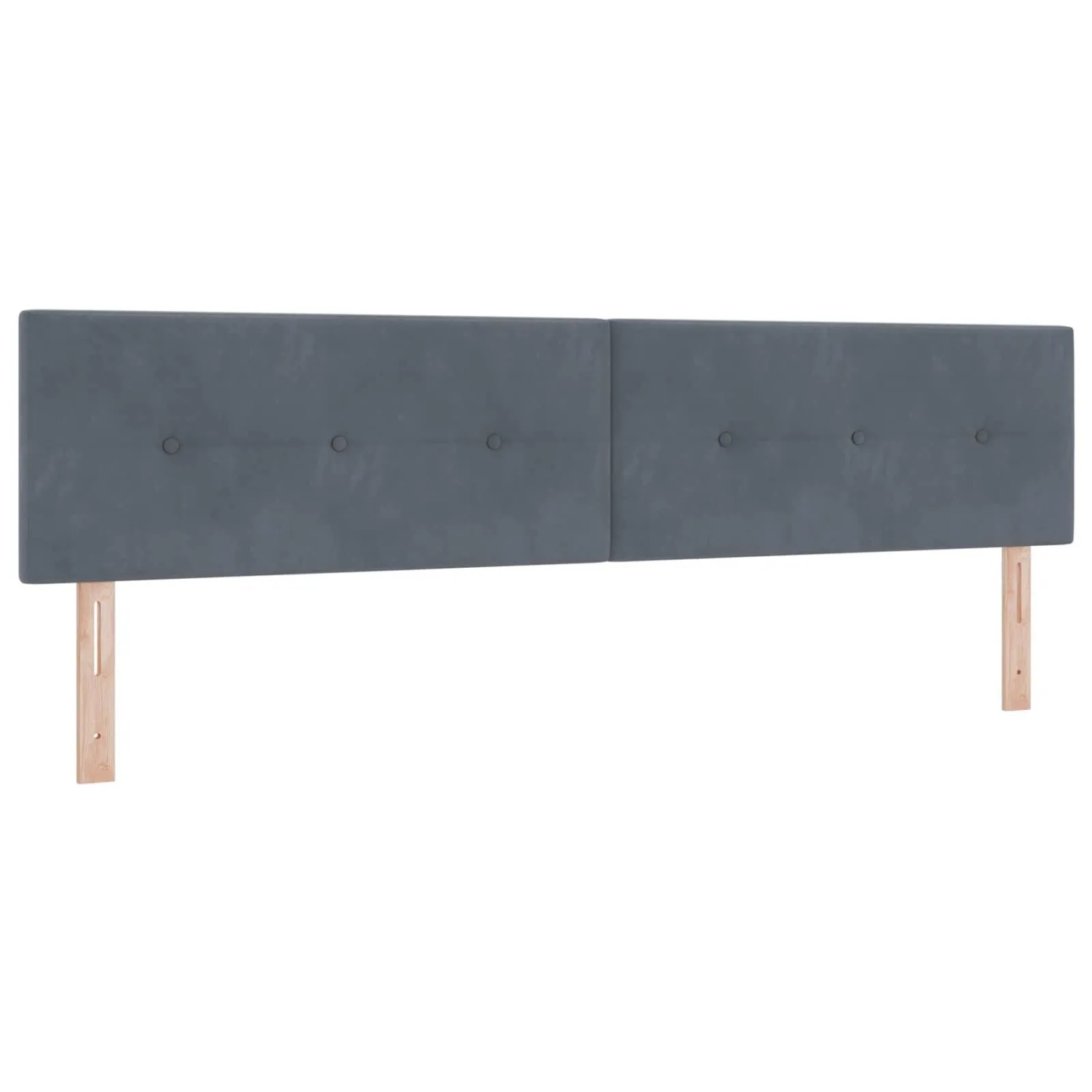 vidaXL LED Kopfteil mit LED-Lichtleisten Grau 200 cm Polyester 3338169