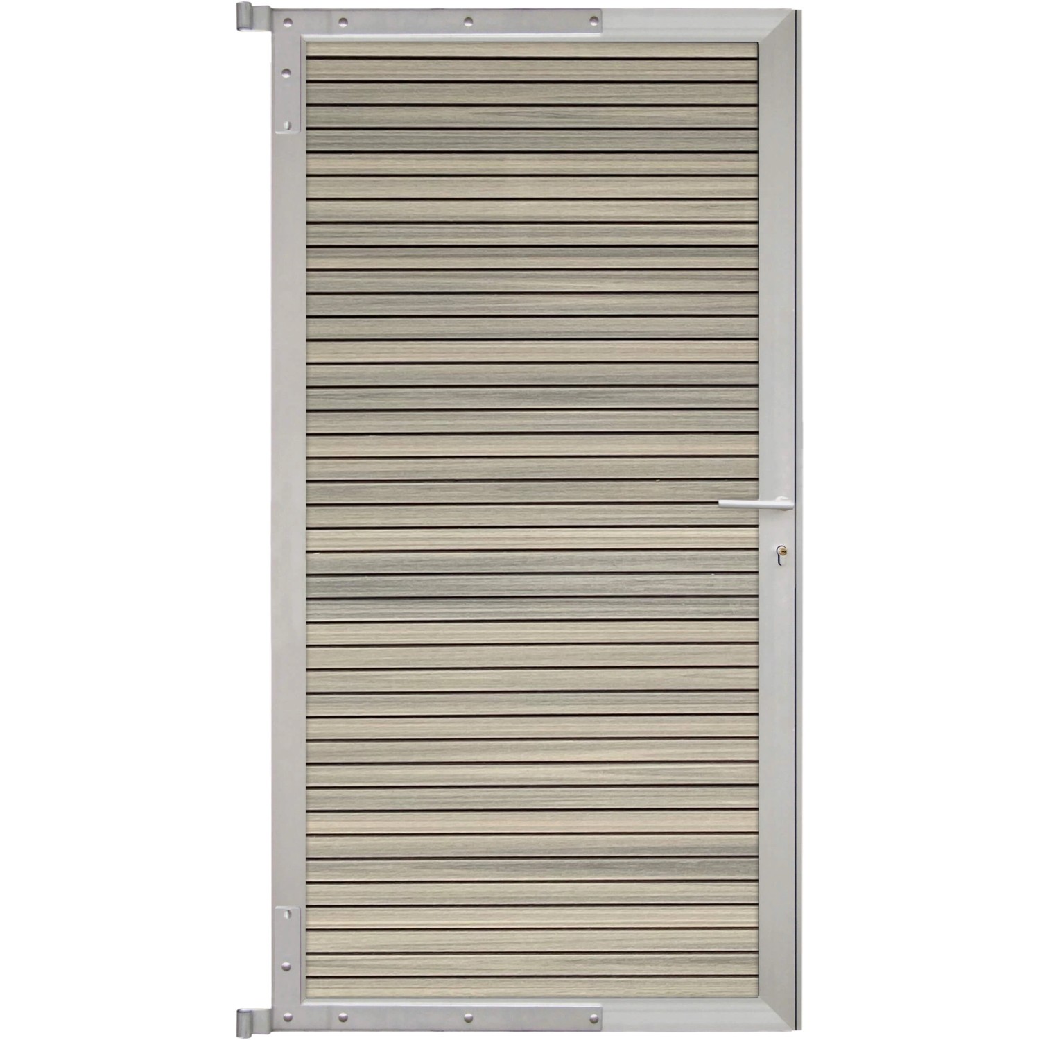 GartenLand Steckzauntor Shadowline ca. 90 x 175 cm WPC Amethystgrau Alumini günstig online kaufen