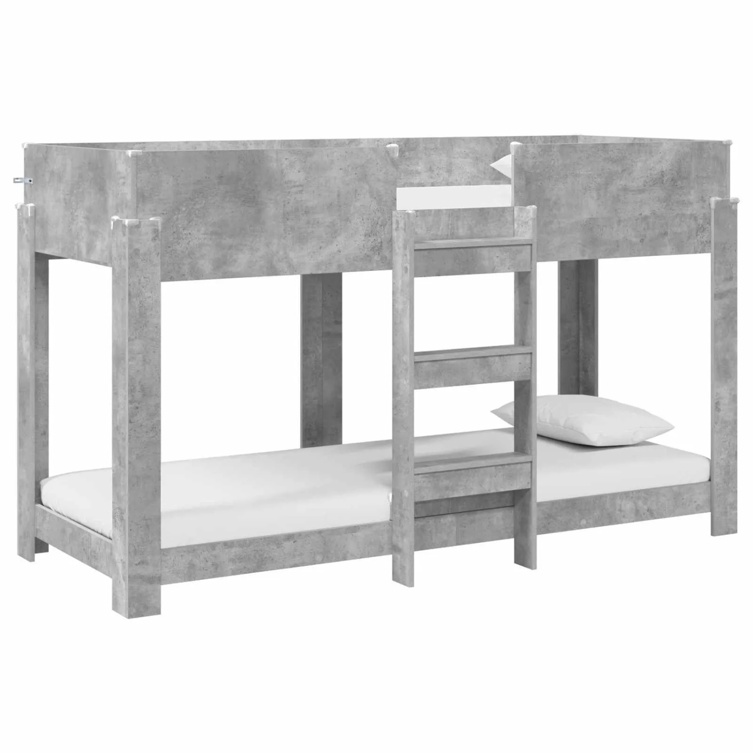 vidaXL Etagenbett für Kinder Beton Grau 75 x 190 cm Holzwerkstoff 3410542 günstig online kaufen