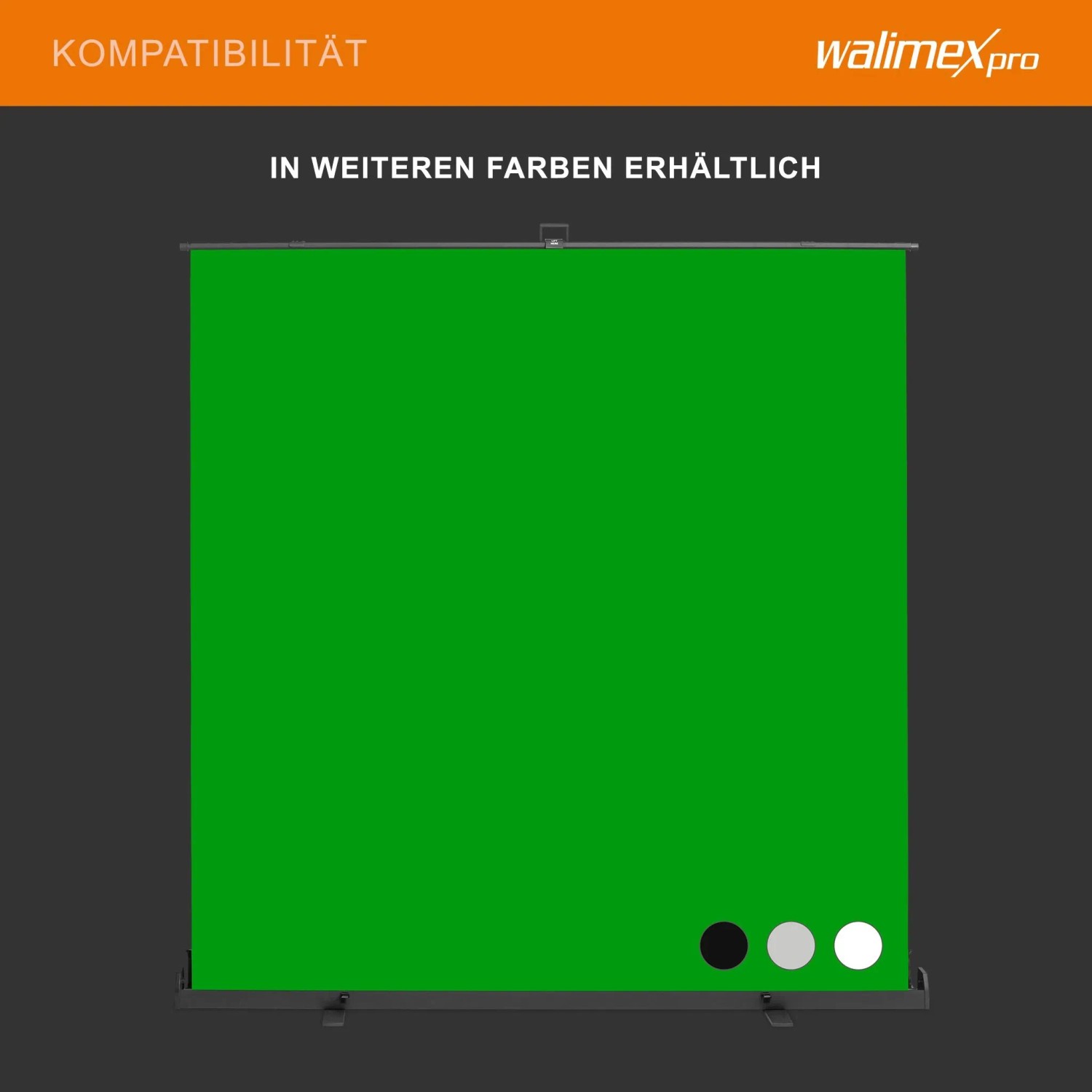 Walimex Pro Roll-Up Panel Hintergrund Grau 210X220Cm Fotohintergrund Fotostudio_6