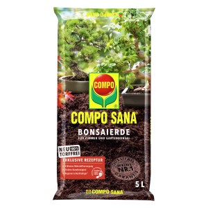 Compo Sana Bonsaierde, torffrei, 5L Sack. Spezialerde für Zimmer- und Gartenbonsai.