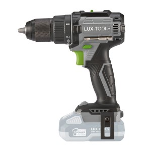 LUX 20V Akku-Bohrschrauber A-BS-20 B, Akku-Bohrmaschine in Grau, Schwarz und Grün.