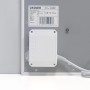 Rückseite der Vasner Funk-Infrarotheizung Citara M RX 1100W mit Anschlussdose und Kabel.