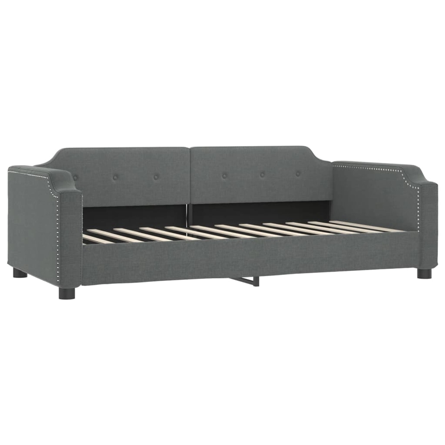 vidaXL Tagesbett Dunkelgrau 100x200 cm Stoff1851859