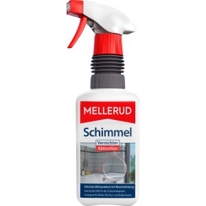 Mellerud Schimmel Vernichter chlorhaltig 0,5l Flasche mit Sprühkopf, zur Schimmelentfernung im Bad.