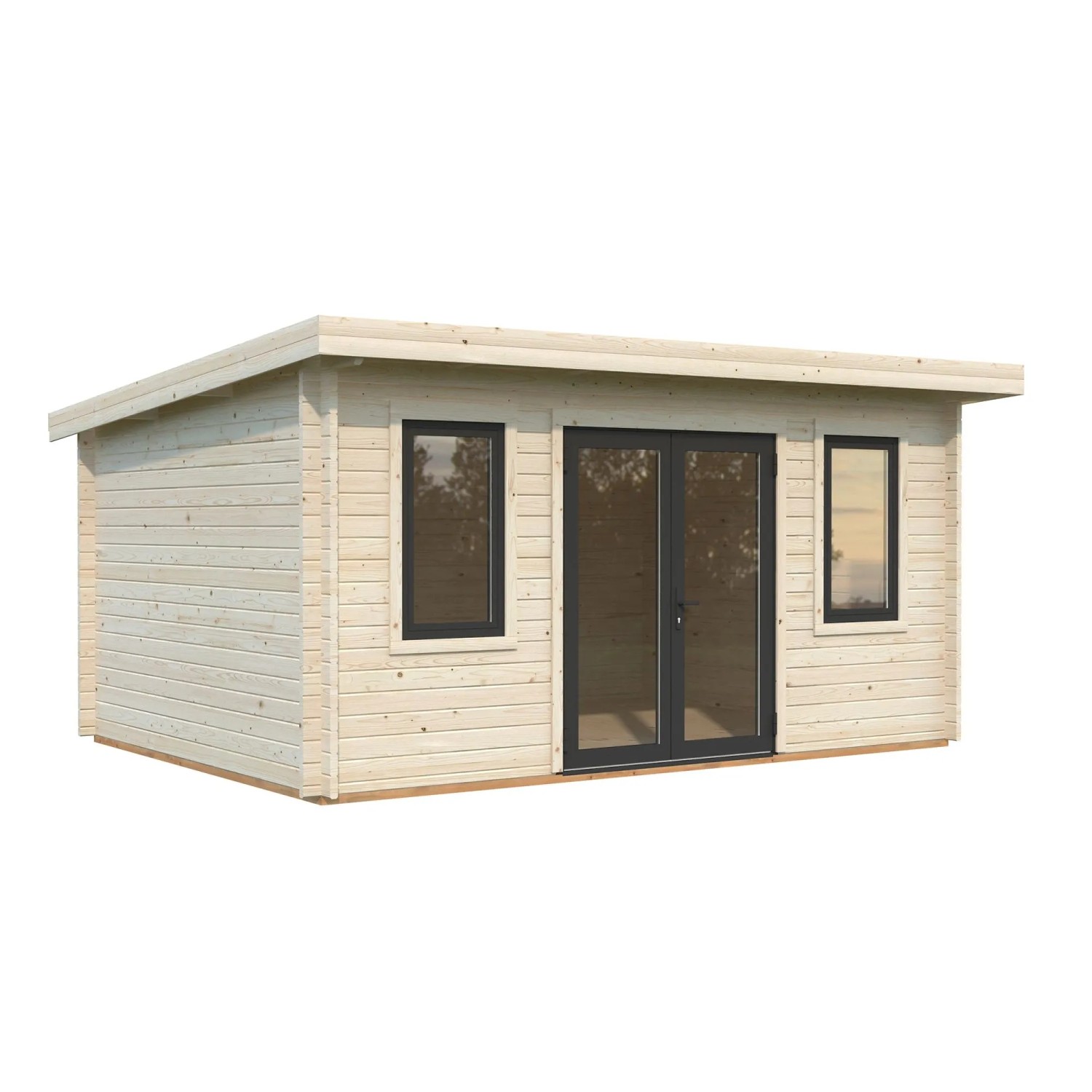 Palmako Holz-Gartenhaus Lisandra Pultdach Tauchgrundiert 470 cm x 350 cm