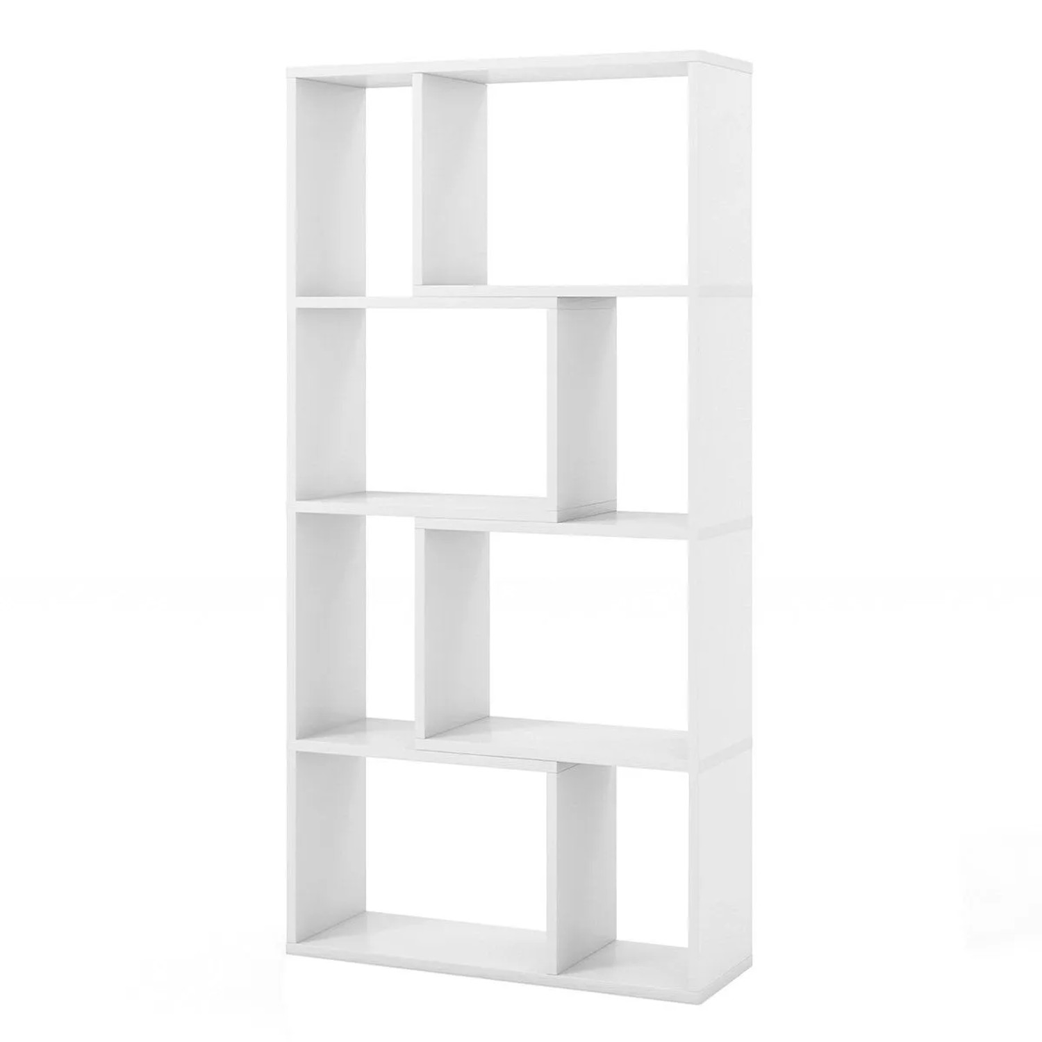 Costway Bücherregal mit 4 Ebenen Standregal mit 8 Fächern Weiß günstig online kaufen