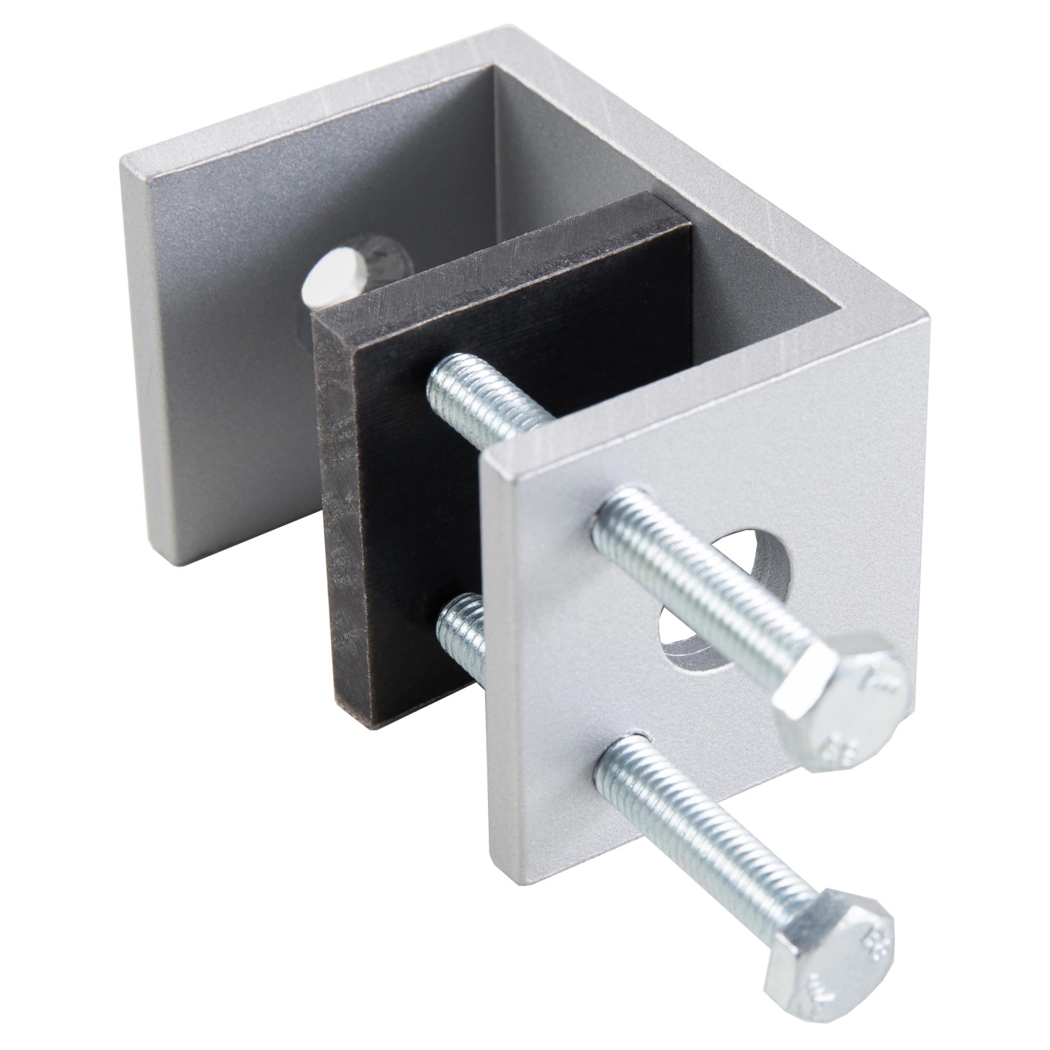 Klemmfuß Klein 45 mm Spannweite Eloxal Silber