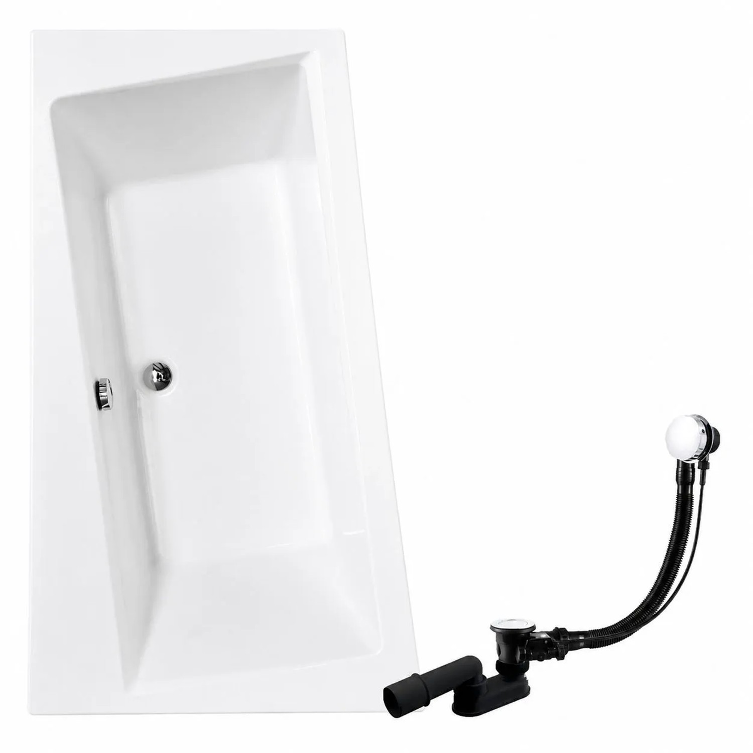 KOLMAN Badewanne Eckwanne 150 x 90 Cm Links Inkl. Ablauf Und Füße