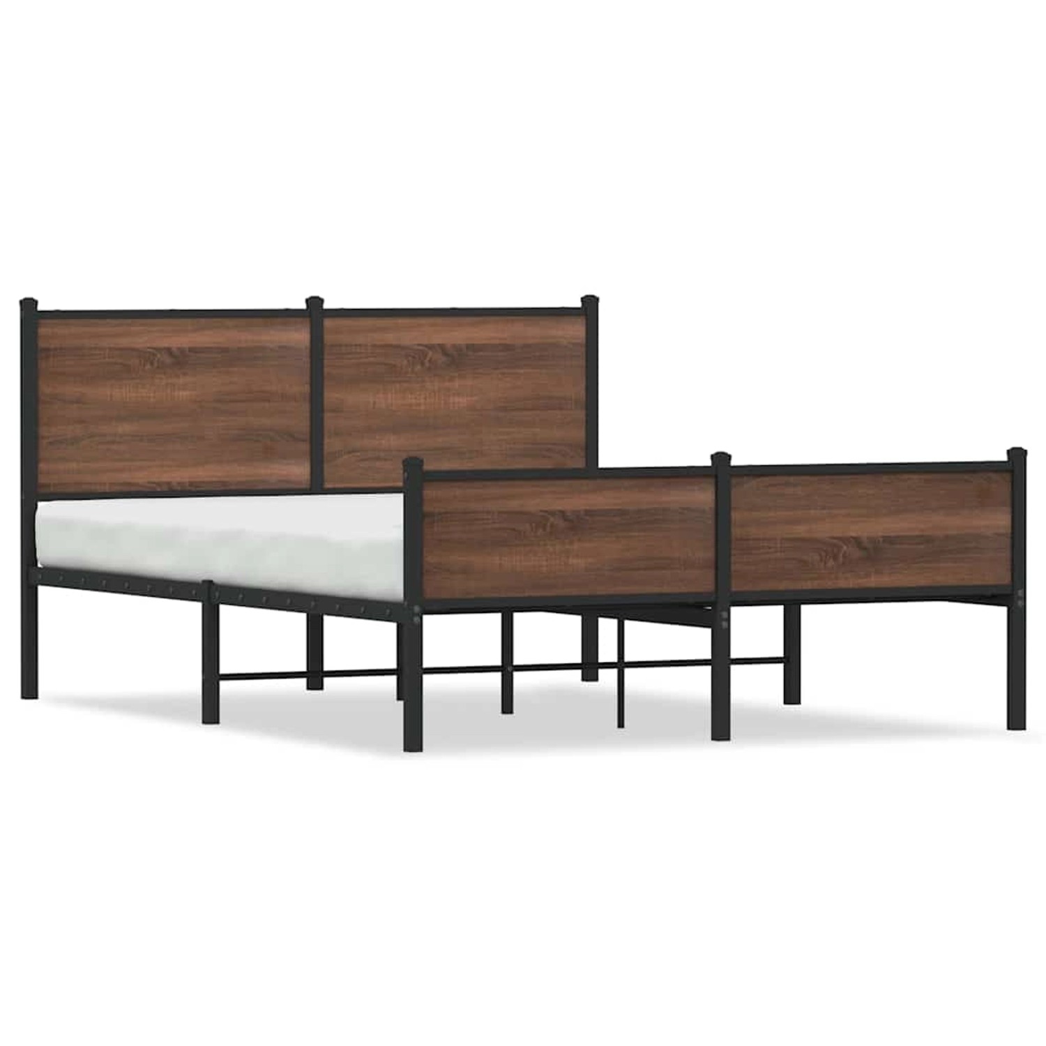 vidaXL Metallbett ohne Matratze Eichen-Optik 140x200 cm 4007959 günstig online kaufen