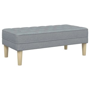 vidaXL Bank Hellgrau 113 x 57 x 39 cm Stoff 42001935