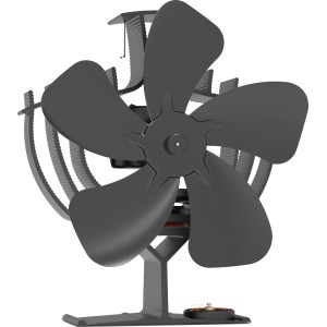 Valo Ofenventilator, stehend, drehbar, mit Temperaturanzeige für Kamine & Öfen.