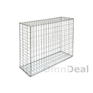 Leere Niederberg Metall Gabione, 100x80x30 cm, Drahtkorb für Zaunbau & Sichtschutz.