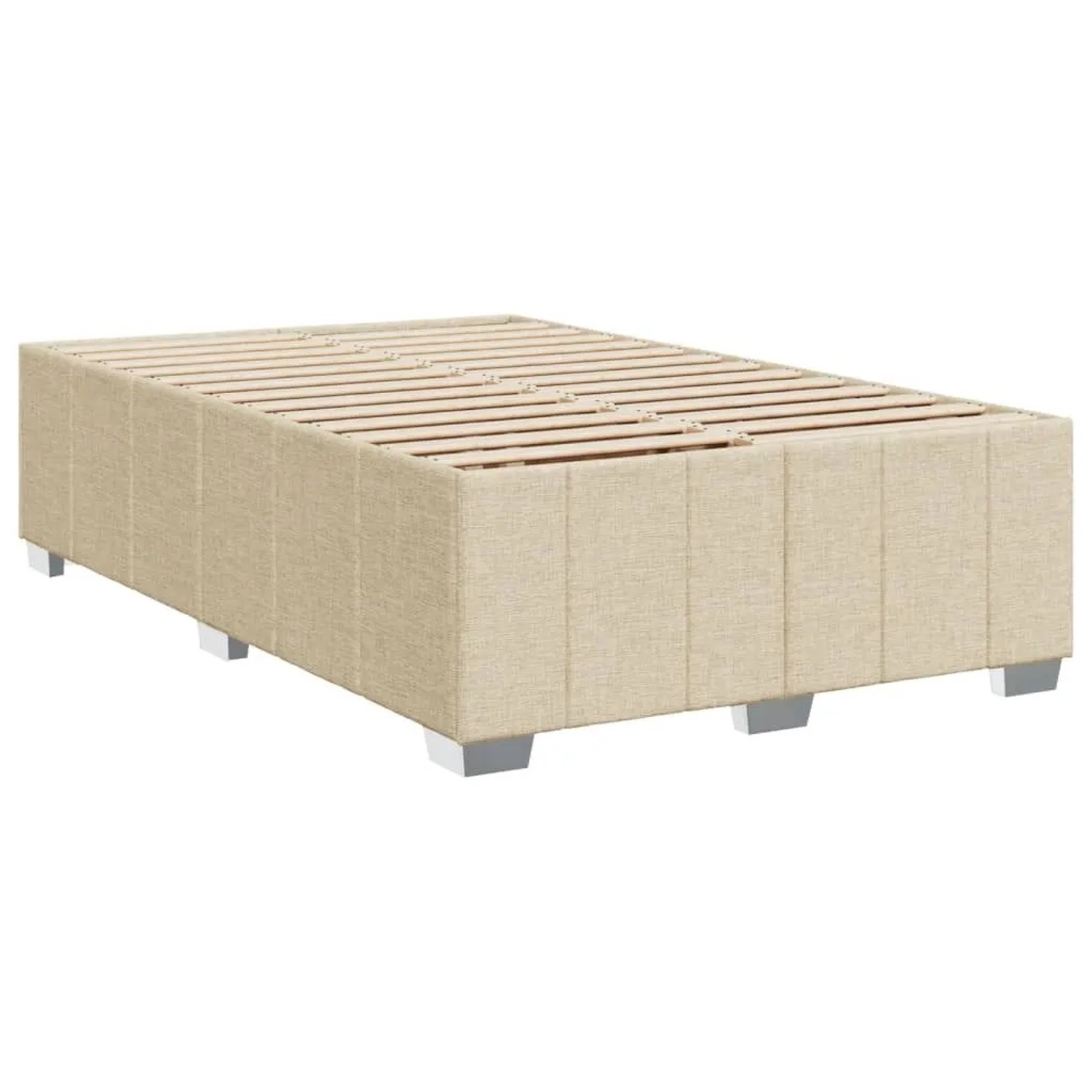vidaXL Bettgestell Ohne Matratze Creme 120x200 cm Stoff 3284830