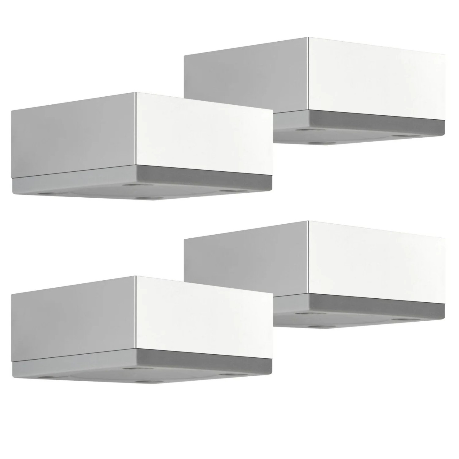 SOTECH 4er Set Möbelfüße MOTEL 65 x 65 mm Höhe 25 mm Chrom Poliert