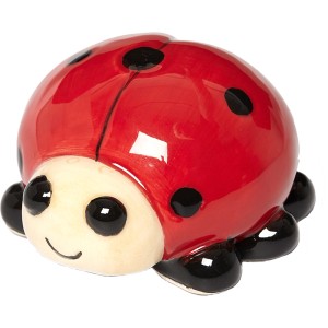 Brauns-Heitmann Marienkäfer aus Porzellan, rot-schwarze Deko-Figur, 6x6x3,5 cm.