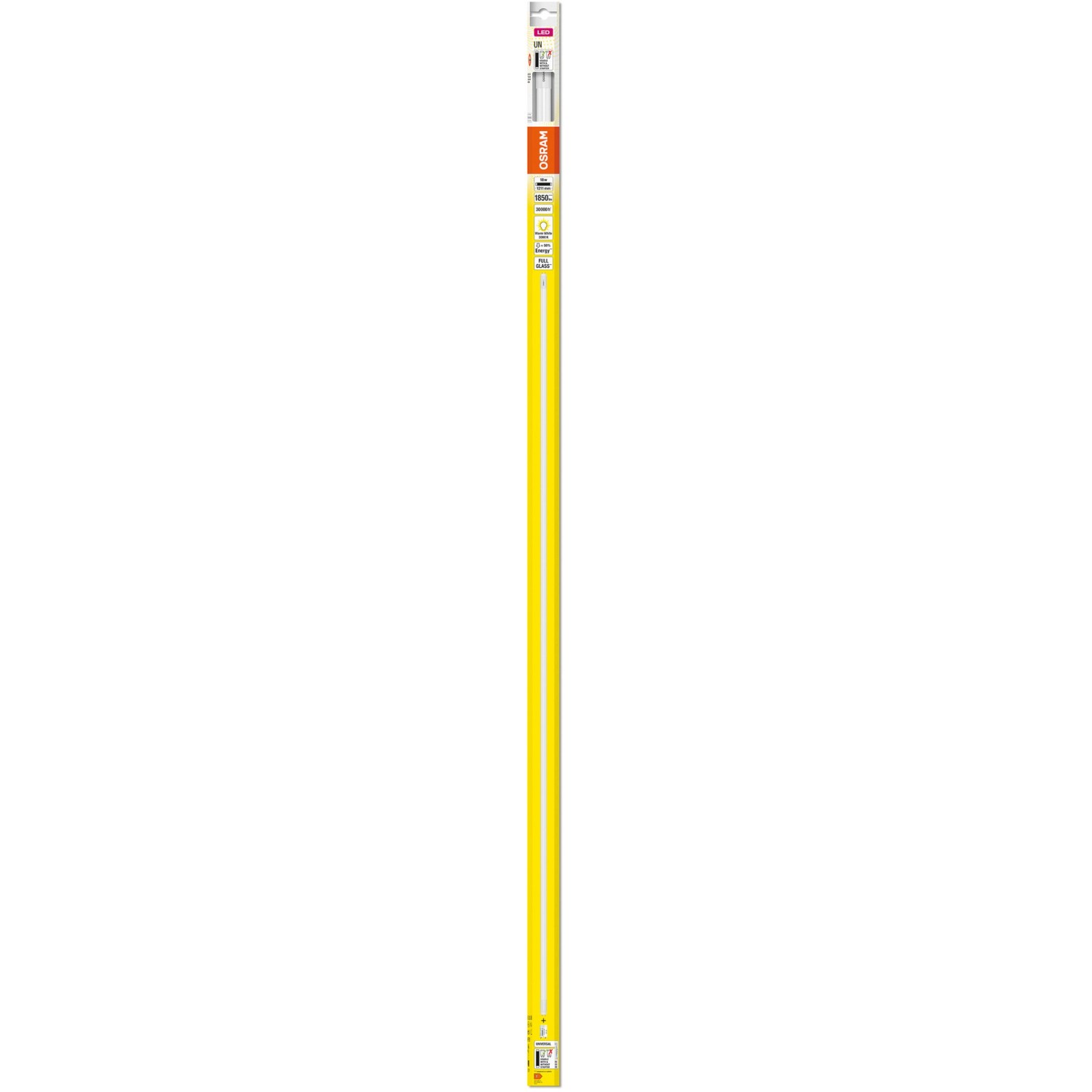 Osram LED-Leuchtstofflampe, 18W, 121cm, Warmweiß, G13 Sockel.